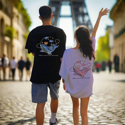 Couples Matching Oversize Cute Dolphin T-Shirts