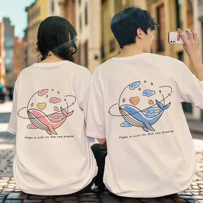 Couples Matching Oversize Cute Dolphin T-Shirts